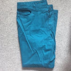 Teal skinny jeans size 18